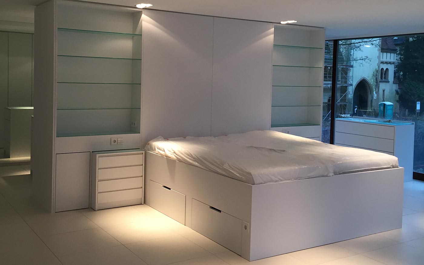 Schlafzimmer, Tischler-Arbeit